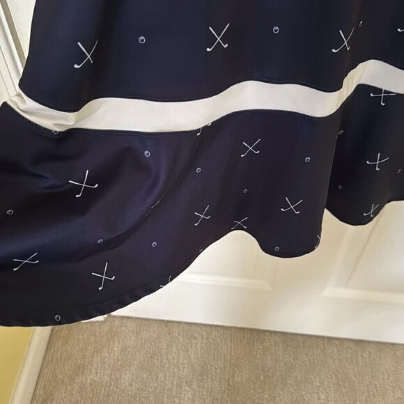 LILLIE GREEN UPF Sun Blocking Golf Ball Dress, Navy With Tee And Golf Balls Prin - Picture 5 of 8